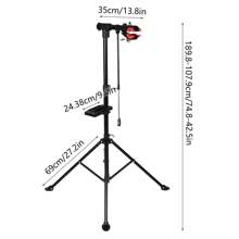 Eatssode 360° Professional Bicycle Assembly Stand, Bicycle Repair Stand Up To 50 Kg, Height-Adjustable Metal Bicycle Stand, Bicycle Repair Stand Tool Tray For Bicycles, Mountain Bikes, E-Bikes - Black - View 4