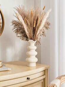 1 件现代简约波西米亚风格花瓶，哑光甜甜圈形花瓶，适合芦苇草，非常适合客厅、餐桌、办公室、卧室架子装饰、入口、控制台