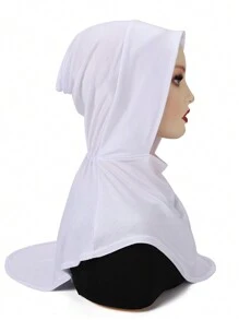 1pc Women's Elastic Band Muslim Headscarf - Instant Hijab - Multicolor - View 15