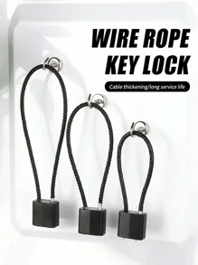 1pc Multi-Purpose Soft Steel Wire Cable Lock, Helmet Lock, Luggage Lock, Suited For Dorm, Warehouse, Iron Gate, Gym, Storage Cabinet, Luggage, Toolbox, Rust & Waterproof Padlock