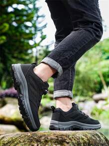 Herren Mode Wanderschuhe mit Drehverschluss, outdoor bequem leicht atmungsaktiv Kletterscuhe rutschfest Herrenwalkingschuhe