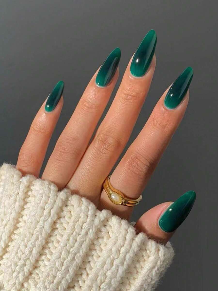 24pcs Baby Nail Art Set, Almond French Tip Stickers, Perfect Fit, Acrylic Material, Includes: 1pc Jelly Gel And 1pc Nail File. Suitable For Women And Girls For Daily Work, Study And Party Wear. - View 1