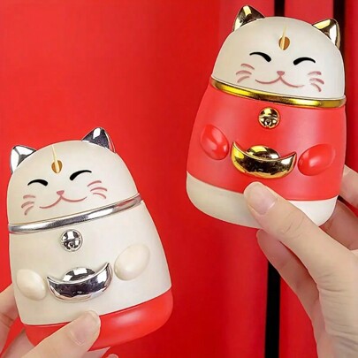 1pc Creative Auto-Pop Up Cat Shaped Toothpick Holder Box, Kitchen Restaurant Toothpick Dispenser