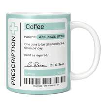 Personalized Coffee Mug, Prescription Mug, Personalized Mug, Funny Coffee Mug, Coffee Lovers Gift, Ceramic Custom Mug, Birthday Gift For Him - 11oz - All White Mug - View 4