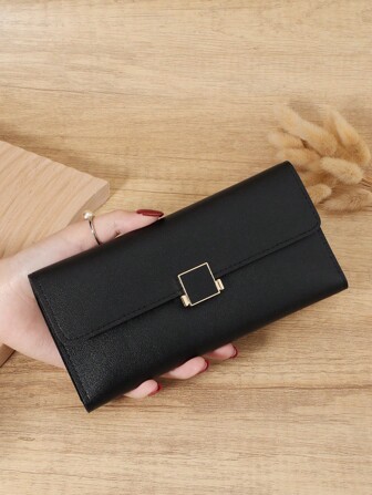 折叠式女士时尚现代商务超薄便携多功能大容量信用卡拉链身份证现金存储商务休闲完美学校大学工作商务通勤教师节返校假期办公室周年纪念日情人生日礼物女性白领大学生包学校用品宿舍和返校女士钱包钱包长钱包