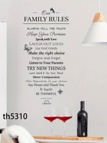 1 件励志名言墙贴，家庭口号贴纸装饰图案墙贴 - 撕下并粘贴，乙烯基墙贴适用于家居装饰礼物生日毕业