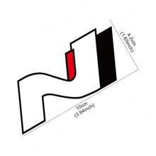 10x4.2cm N Performance Logo Car Sticker For Hyundei I30N I20 N ELANTRA IONIQ 5 N Racing Sport Vinyl Decor Decal Car Tuning Accessories - 10x4.2cm/3.94x1.65inch - View 6