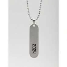 1 件时尚铭牌年份项链不锈钢椭圆形出生年份数字吊坠项链青少年生日个性化礼物 - 銀色 - 查看 24