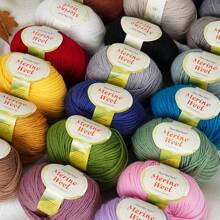 10 Balls Merino Knitted Yarn, Fine Spun Knitted Yarn For Knitting Sweaters, Cardigans, Vests, Handmade Yarn