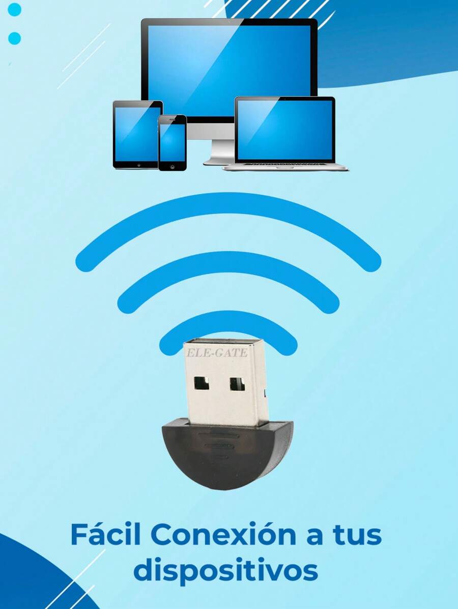 Adaptador USB WI03  compacto y portátil   Bluetooth 2.0 y transferencia inalámbrica de datos. conectar computadoras  Compatible con PC y laptops con puerto USB y sistemas operativos Windows y algunos Linux - Unitalla - Ver 1