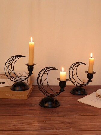 1 件 Rama 铁烛台，金属装饰，豪华烛台，家居装饰，房间装饰，派对和节日装饰品，客厅配件，星星，月亮，灯笼