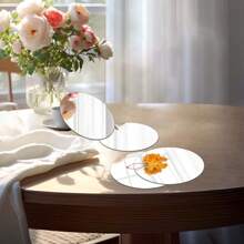 LIXUN 6 pièces Miroirs circulaires en acrylique, pour l'artisanat, la décoration de table de mariage, les projets de DIY