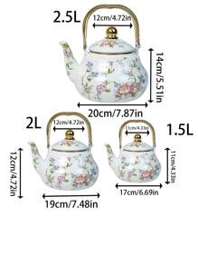 1 pièce Théière en émail rose, Bouilloire ménagère pour le thé, le café, chauffage direct sur le poêle à gaz, cadeau pour les aînés, les proches, pour l'extérieur, le camping
