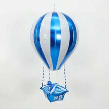 1 pieza Globo de helio con diseño de globo aerostático 4D, opciones de color rojo/rosa/azul/amarillo/verde, decoración para fiesta de cumpleaños, decoración de interiores y exteriores para celebraciones y fiestas