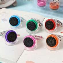 CRAYON SHINCHAN 6 piezas Kawaii Crayon Shin-Chan Sello portátil lindo con dibujos animados para niños, premio para estudiantes de jardín de infantes (estilo aleatorio) - Multicolor - Ver 3