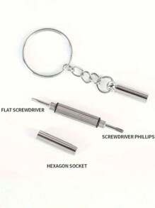 2 件迷你眼镜螺丝刀，多功能眼镜螺丝刀维修套件，带钥匙扣的螺丝刀，便携式手动工具，颜色随机