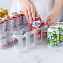 Stackable Can Organizer Rack, Fridge Beverage Soda Beer Can Storage Box, Multi-Tier Transparent - Multicolor - View 3