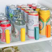 Stackable Can Organizer Rack, Fridge Beverage Soda Beer Can Storage Box, Multi-Tier Transparent - Multicolor - View 4