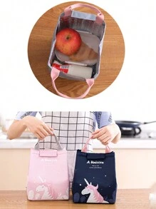 Large Capacity Work Lunch Bag Reusable Insulated Lunch Bag Work Student Storage Lunch Box Bag Fruit Insulated Bag Back To School - Multicolor - View 3