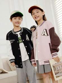 Annil Boys And Girls Knitted Cardigan For Autumn, School Style, Breathable, Loose Fit With Elasticity