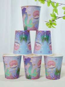 10/25，9盎司纸杯，卡通动物主题，一次性浴室杯，漱口水杯，纸样杯，一次性饮水杯，聚会，家庭和办公室纸杯，接待客人，朋友，一次性意大利浓缩咖啡杯，水，果汁，糖果和零食杯，新妈妈沐浴，新年礼物，适合各种节日 - 彩色 - 查看 8