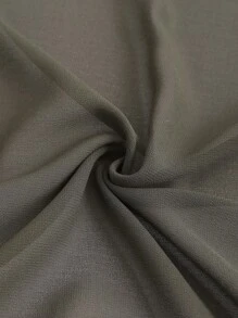 1 chiếc khăn choàng hijab bằng vải chiffon đi biển, khăn choàng đi biển thường ngày màu trơn, 140*140cm - xanh quân đội - Xem 7