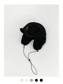 1 件装羊毛防寒护耳滑雪帽，防风保暖户外滑雪飞行员帽，时尚百搭，适合秋冬季