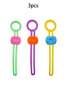 3pcs/6pcs/9pcs/12pcs Snack Sealing Rope, Colored Sealing Straps, Food Preservation Sealing Clip, Three Color Snack Preservation Sealing Clip, Multifunctional Sealing Clip, Wire Management Rope, Tape Sealing Clip, Food Sealing Tape, Creative Food Sealing Buckle - Multicolor - View 15