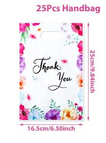 10/25/50Pcs Thank You Gift Bags,Handbags ,Thank You Gift Wrapping Bags Return Gift Bags,Perfect For Thank You Gifts,Holiday Birthday Party Supplies,Thanksgiving Party Gift ﻿