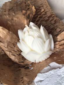1pc 3D Lotus Flower Shaped Silicone Candle/Soap Making Mold, DIY Handmade Craft Supplies For Candle, Soap, Resin, Wax Melts, Home Decor, Wedding/Party Decoration, Gifts
