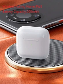 Mini Wireless Earbuds True Wireless Headphones Lighter Pro 4- White