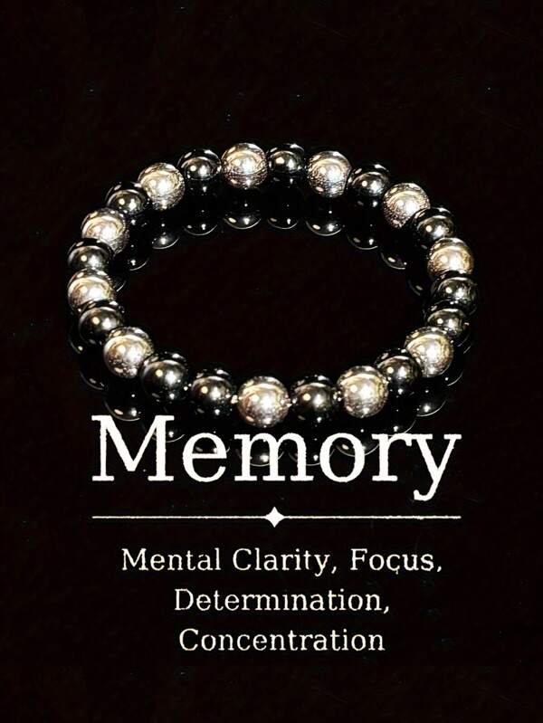 1 pieza Pulsera para mejorar la memoria y la claridad mental, adecuada para hombres y mujeres, joyería de curación para uso diario