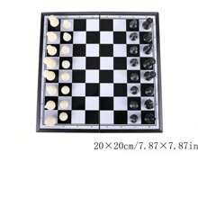 Magnetisches zusammenklappbares Schach mit praktischer Aufbewahrung, magnetisches Schachbrett, magnetisches Eltern-Kind Unterhaltungs-Puzzle, Schachspiel, Mühle