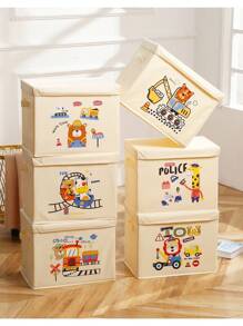 Washable Oxford Fabric Storage Basket, Rectangular Home Organizer Box With Lid, 27L Capacity, For Clothes, Toys, Accessories