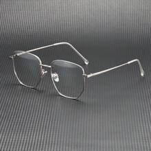 Large Frame Men's Non-Prescription Glasses, Polygon Frame Eyeglasses - Same Style, Multiple Colors - View 8