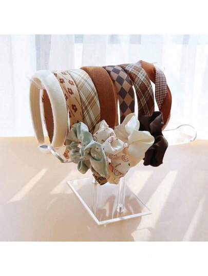 Acrylic Display Rack For Headbands, Headpieces, Headwear, Jewelry, Necklaces, Hair Clips - Storage & Display For Vanity Table Girlfriend Gifts Back To School