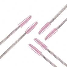 ATOMUS 50pcs/Pack Disposable Makeup Brushes, Crystal Eyebrow Brush, Diamond Handle Mascara Wand, Eyelash Extension Tools - Pink - View 8