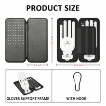 Golf Glove Case Holder With Golf Glove Shaper Protective Golf Accessories Case Bag Hard Case Organizer With Storage Slots For Balls, Tees, Markers, Golf Gifts For Men & Women - 灰色 - 查看 5