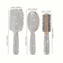1支亮泽发梳，防静电软垫按摩梳，打造蓬松造型的必备单品，闪亮水钻，节日礼物，美容，个人护理，美发工具，塑料刷毛，返校季，旅行度假必备，女士发饰，梳子，发梳，顺发梳，球形梳，迷你发梳套装，木梳，发梳，迷你发梳，顺发梳，美发产品，美发工具，美发用品，卷发梳，美发设备，旅行必备，发型，美发，发梳，背梳，造型梳，卷发梳，边缘梳，发梳，梳发，发梳套装，梳发，卷发梳，顺发梳，女士发梳，头发，旅行，美发产品，美发工具，美发用品，理发师，理发师配件，理发店，美发设备