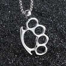 Hip Hop Stainless Steel Paw Pendant Necklace For Men Women For Daily Decoration