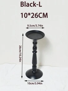 1 pieza Candelabro - Decorativo candelabro de vela central estilo rústico - Opción de tres alturas diferentes estilo granja. Candelabro de velas de pilar en negro, dorado, plateado - Candelabro de velas perfumadas, decoración navideña, soporte para cena romántica a la luz de las velas