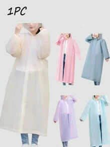 长款 EVA 男女通用雨衣，加厚防水雨衣，带帽男女通用雨衣，防水、防风、速干、透气 - 非常适合骑行、徒步旅行和户外探险。 - 彩色 - 查看 1