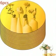 LIXUN 6 pièces Miroirs circulaires en acrylique, pour l'artisanat, la décoration de table de mariage, les projets de DIY