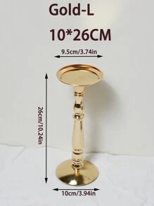 1 pieza Candelabro - Decorativo candelabro de vela central estilo rústico - Opción de tres alturas diferentes estilo granja. Candelabro de velas de pilar en negro, dorado, plateado - Candelabro de velas perfumadas, decoración navideña, soporte para cena romántica a la luz de las velas