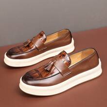 Stylish Leather Shoes For Men - Classic Men Dress Shoes - Elegant And Comfortable Loafers For Men - Casual Leather Loafers Men Shoes - Perfect For Work, Parties, And Daily Wear