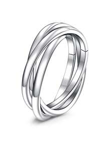 CIZME 1pc/Set Anxiety Ring For Women Fidget Anxiety Rings For Anxiety Rotatable Spinner Rings For Anxiety Stress Relieving Anxiety Rings Spinner Women Stress Roller Rings Anxiety Spinner Ring Size 6-10 - Multicolor - View 11