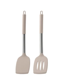 2 Packs Silicone Solid Spatula, Non-Stick Slotted Kitchen Spatula, High Temperature Resistant Cooking Utensils, Ideal Cooking Utensils For Cooking Fish, Eggs, Pancakes - Multicolor - View 14