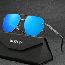 WEYFANY Unisex New Fashion Metal Frame Polarized Sunglasses, Outdoor Cycling Sports Driving Fishing Travel Sunglasses, Premium Gift Box, Holiday Gift - Multicolor - View 4