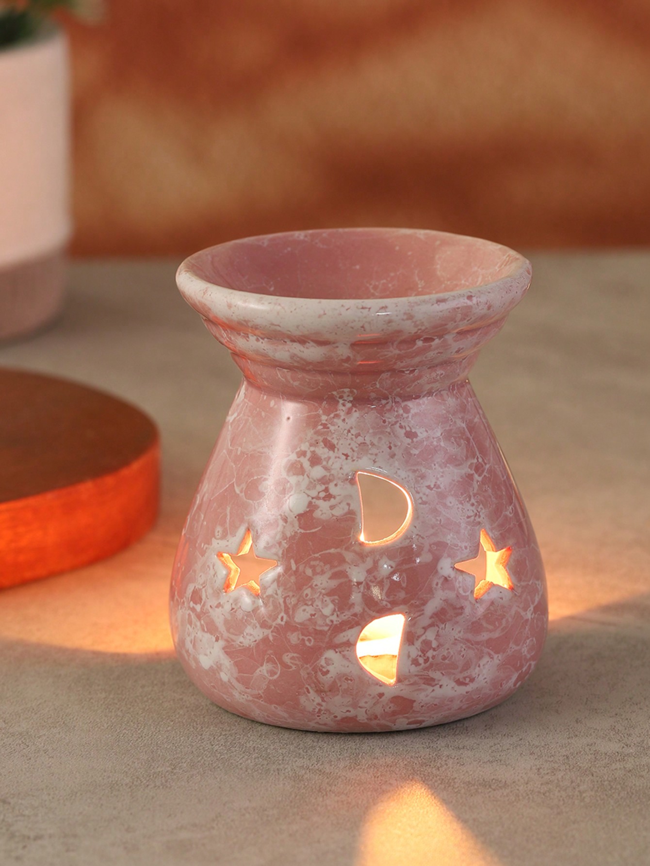 Joivida قطعة واحدة موقد زيوت عطرية بشكل نجمة وهلال...