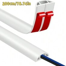 Self-Adhesive Floor Cable Organizer, Cable Concealer For Floor, Cable Protector For Power Cords, Floor Cable Management To Prevent Tripping Hazards, Suitable For Desk, Wall And Floor Mounting - Multicolor - View 3